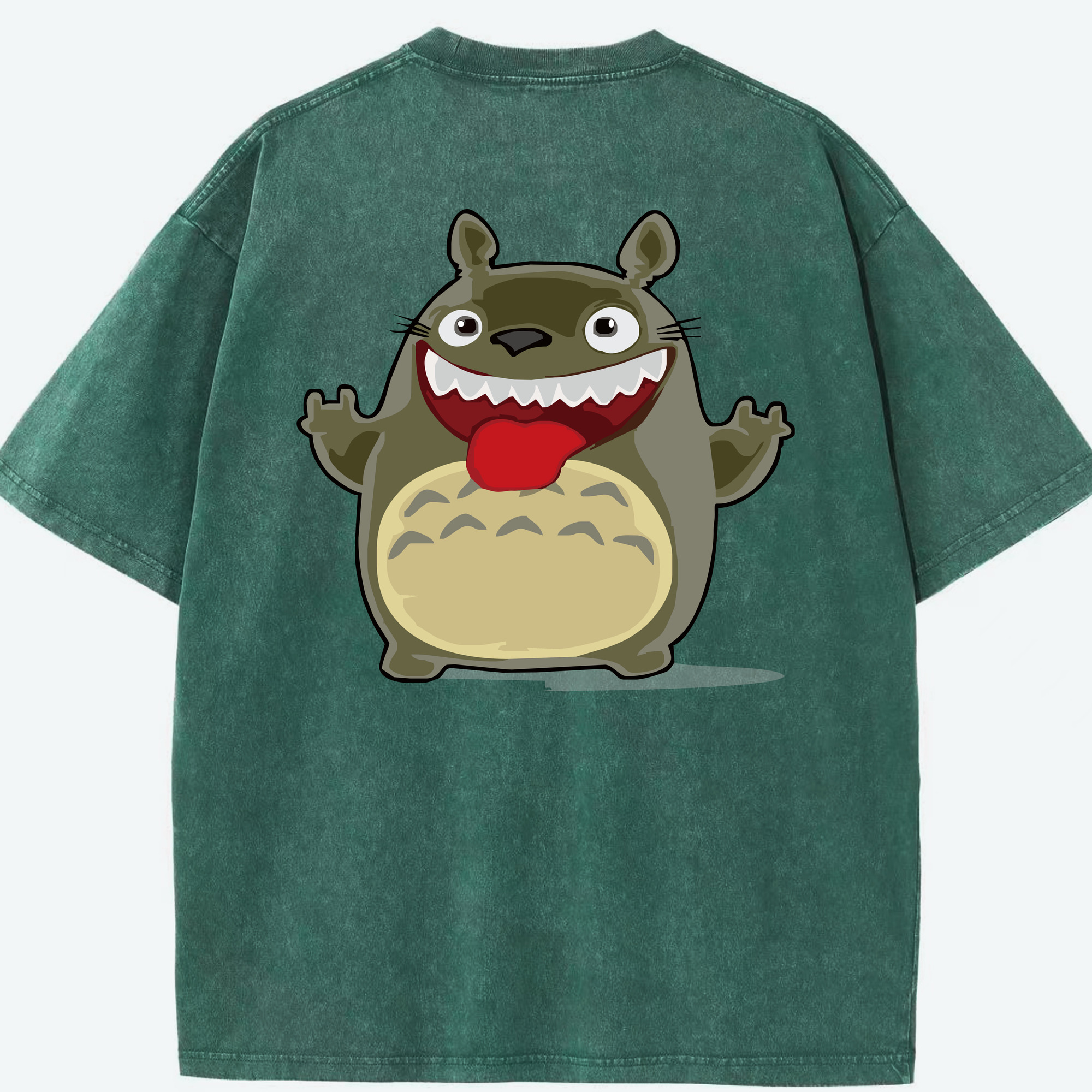 （画像用） となりのトトロ 草壁メイ 草壁サツキ My Neighbor Totoro Satsuki Kusakabe Mei Kusakabe 綿100% ヴィンテージ風 半袖Tシャツ（背面プリント）
